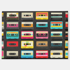 Imã Retro Cassette Tape Pattern – Vintage Music