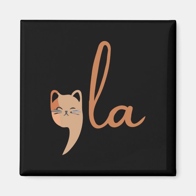 Imã Retro Cat Comma La Kamala Harris Para Presidente 2 (Frente)