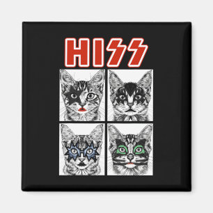 Imã Retro Cat Rock Music Concert Bandas Homens Criança