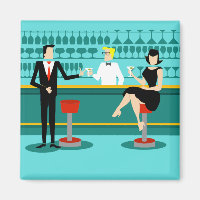 Retro Cocktail Lounge Magnet