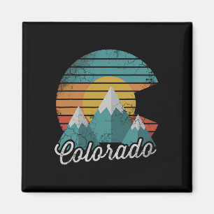 Imã Retro Colorado Mountain Home Love Family Férias
