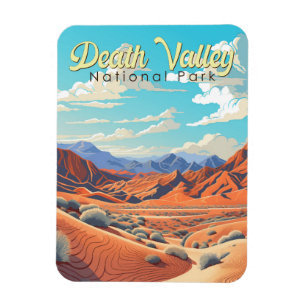 Ímã Retro da Ilustração do Parque Nacional do Vale da