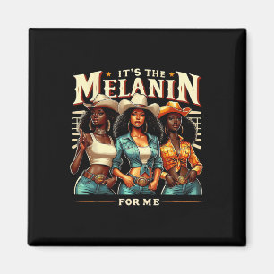 Imã Retrô da Mulher Negra É a Melanina para mim Preto