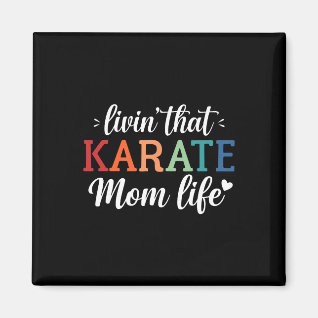 Imã Retro da Vida da Mãe Karate - (Frente)