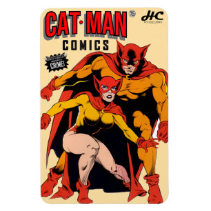 Ímã Retro das Histórias em Quadrinhos do GATO-HOME