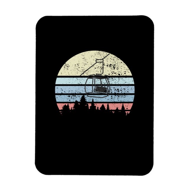 Ímã Retro de elevação de esqui (Vertical)