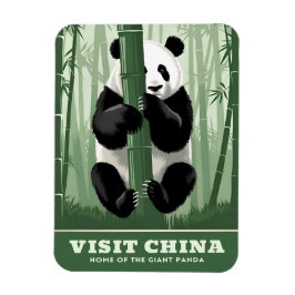 Ímã Retrô de Natureza da Vida Selvagem do Panda na Chi