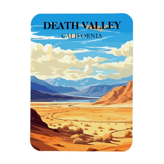 Ímã Retro Death Valley California Viagem Magnet (Vertical)