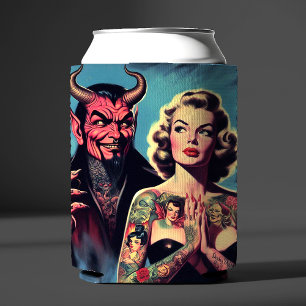 Imã Retro Diabólico Tatuado Pin-up