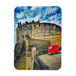 Ímã Retro Edinburgh Castle Scotland Viagem Magnet