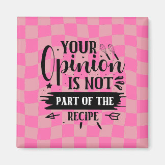 Imã Retro Engraçado Cozinha Rosa