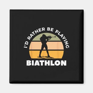 Imã Retro Eu Preferencialmente Jogando Biatleta 1