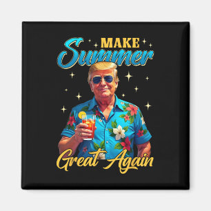 Imã Retro Faça Verão Grande Novamente Donald Trump Ver