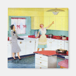 Imã Retro Famílias em Cozinha