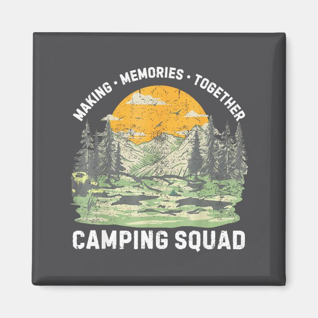 Imã Retro Family Camng Crew Est 2025 Camper Camp Camng (Frente)
