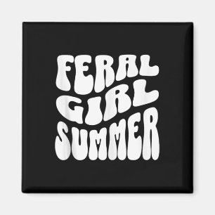 Imã Retro Feral Girl Summer Groovy Mãe Tia Mulheres Ad