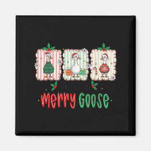 Imã Retro Fofo Goosmas Natal Divertido Só Um Alegre Pa