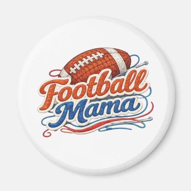 Imã Retro Football Mama Magnet (Frente)