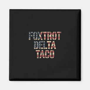 Imã Retro Fox Vermelho Delta Taco Engraçado Trump Resi