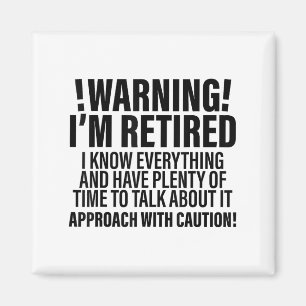Imã Retro Funny Retirement Retiree Aviso Im Aposentado