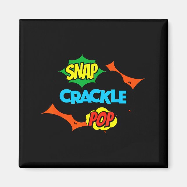 Imã Retro Funny Snap Crackle P Quote Relax Meme Game  (Frente)