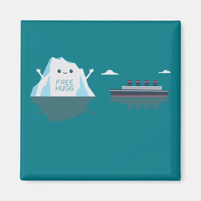 Imã Retro Funny Titanic Iceberg 1912 (Frente)