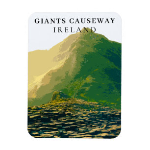 Ímã Retro Giants Causeway Antrim Irlanda Viagem Magnet