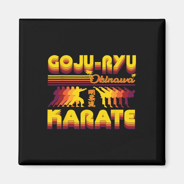 Imã Retro Goju-ryu Karate Design de Verão Para Kar (Frente)