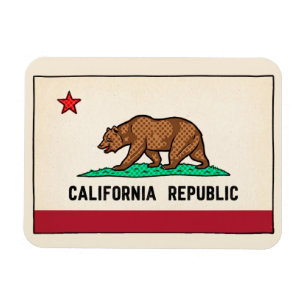 Ímã Retro Golden State Urso República Califórnia