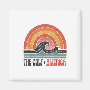 Imã Retro Golfo Da América Dos Eua Golfo Do México Ou 