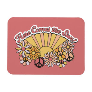 Ímã Retro Groovy   Aqui vem o gráfico da vindima solar