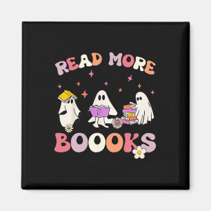 Imã retro Groovy Leia mais livros Ghost Boo ghouf Dive