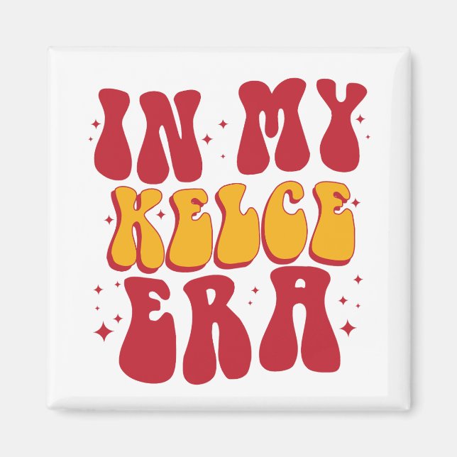 Imã Retro Groovy Na Minha Era Kelce (Frente)