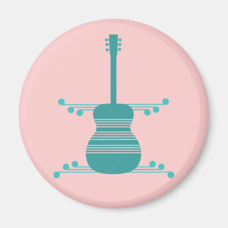 Imã Retro Guitar Magnet, Teal