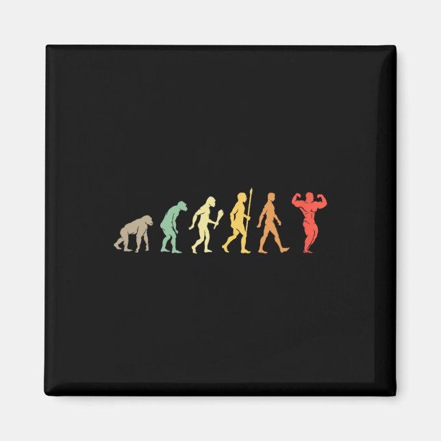 Imã Retro Gym Motivation Gift Idea Funny Bodybuilding  (Frente)