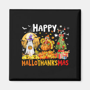 Imã Retro Halloween Dia de Ação de Graças Natal Feliz 