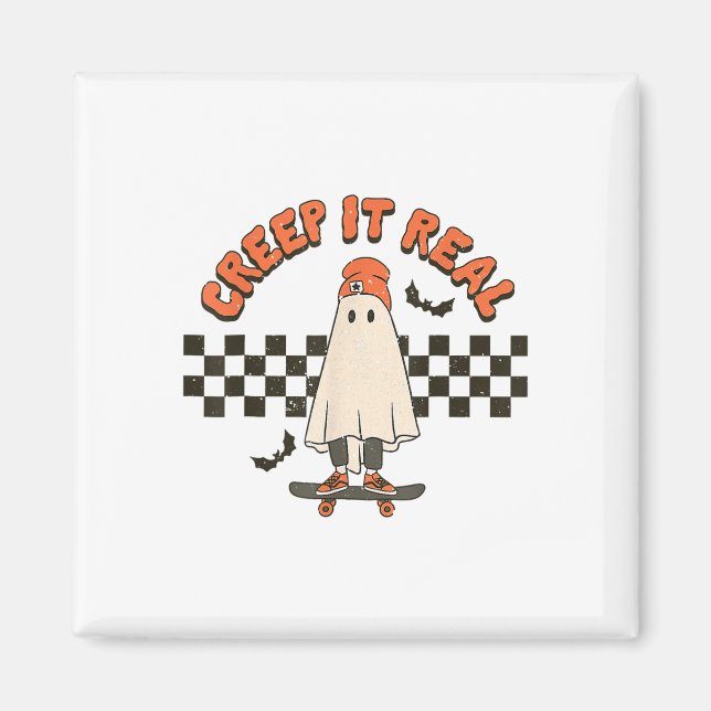 Imã Retro Halloween É Um Grande Ghost Boy Call Seaso (Frente)