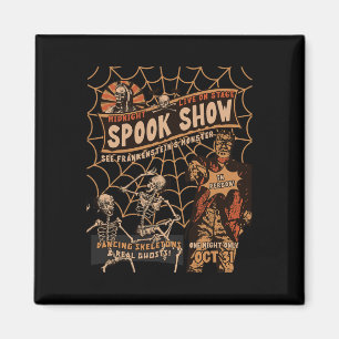 Imã Retro Halloween Skeleton Horror Monster Midnight S