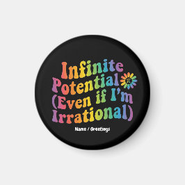 Imã Retro Infinite Potential Irrational Pi Day Math 