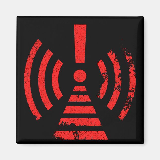 Imã Retro Keep Back Energy Warning Symbol (Frente)