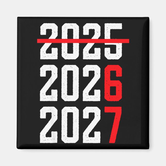 Imã Retro Kids Funny Happy New Year 2026 2027 67 Meme  (Frente)