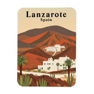Ímã Retro Lanzarote Espanha Souvenir