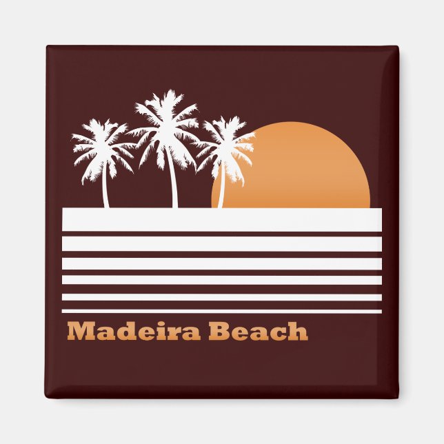 Imã Retro Madeira Beach Magnet (Frente)
