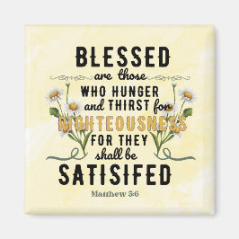 Imã Retro Matthew 5:6 Watercolor