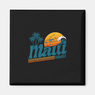 Imã Retro Maui Havaí Ilha Havaiana Palmeira Praia