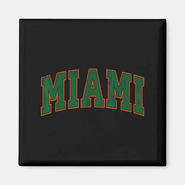 Imã Retro Miami Florida Tee Men Women And Kids  (Frente)
