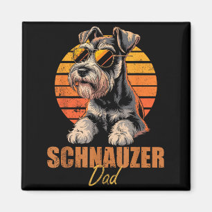 Imã Retro Miniatura Pai Schnauzer Engraçado Cão Vintag