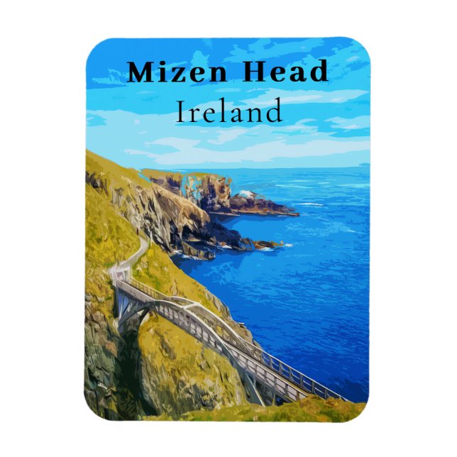 Ímã Retro Mizen Head Cork Ireland Viagem Magnet (Vertical)