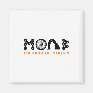 Imã Retro Moab Utah Lembrança Ciclismo de Montanha Tri