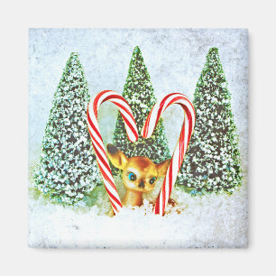 Imã Retro Natal Fawn